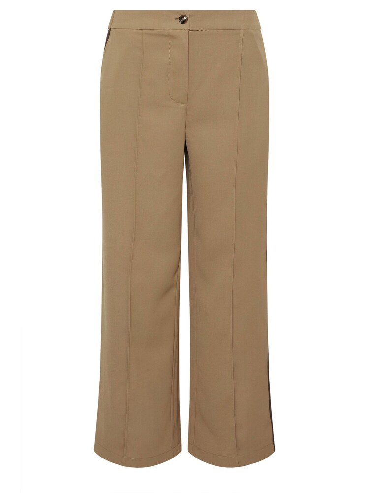 PixieGirl Petite Brown Side Stripe Wide Leg Trousers - Image 5 of 5