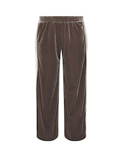 PixieGirl Petite Natural Velour Stripe Joggers - Image 6 of 6
