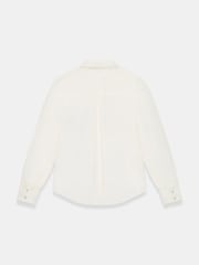 Mint Velvet White Pearl Trim Tie Neck Blouse - Image 8 of 8