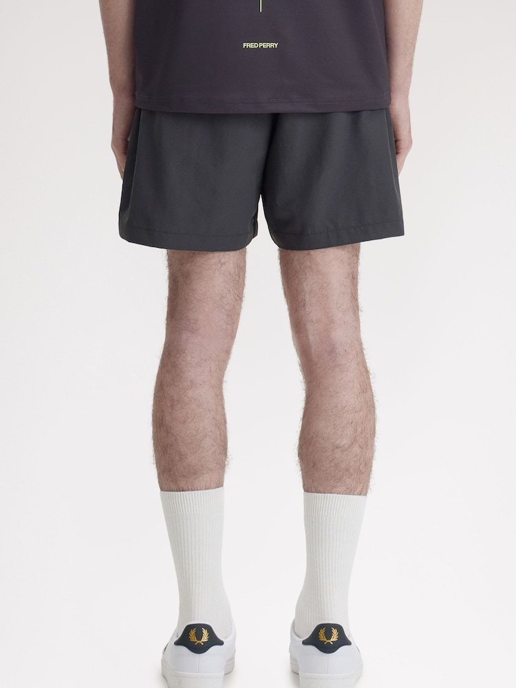 Fred Perry Grey Linen Blend Revere Collar Shirt - Image 2 of 5