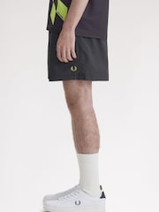 Fred Perry Grey Linen Blend Revere Collar Shirt - Image 3 of 5