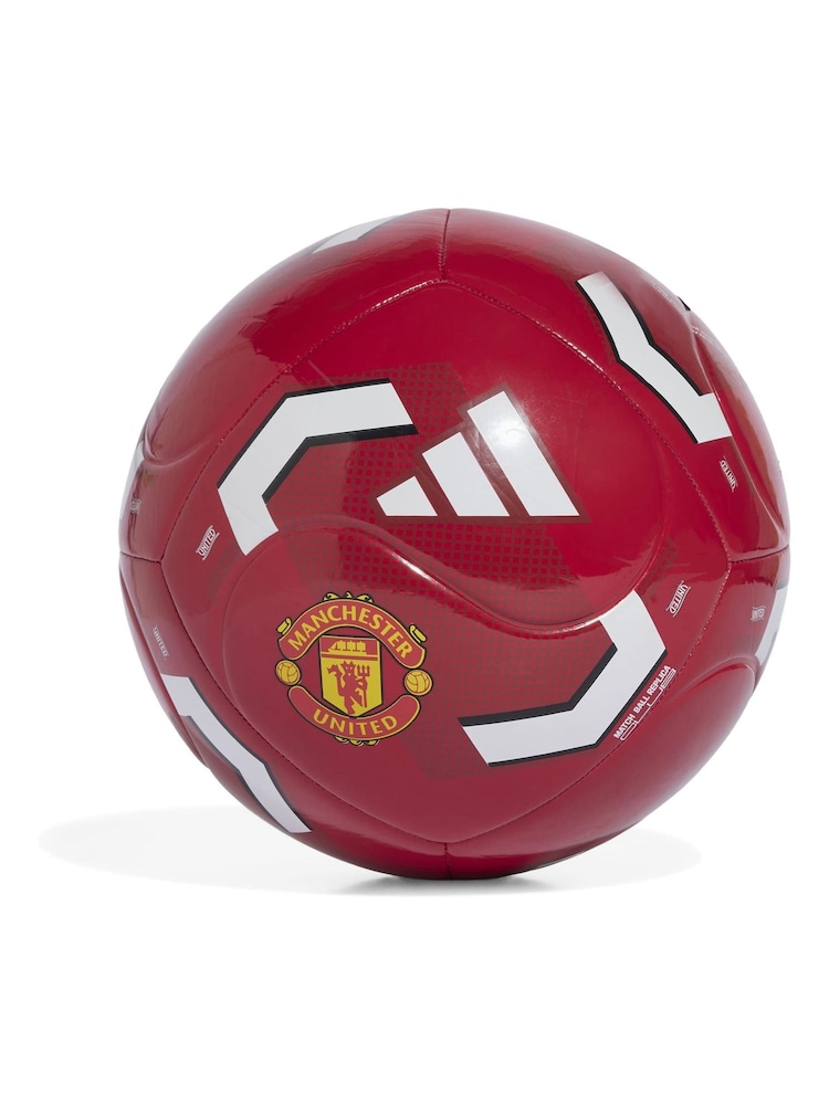 adidas Red Manchester United Home Club Ball - Image 1 of 4 adidas Red Manchester United Home Club Ball - Image 1 of 4