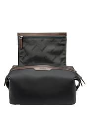 Loake Nylon and Leather Black Washbag - Image 3 of 3