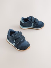 Navy Wide Fit (G) Touch Fastening Trainers - Image 1 of 5