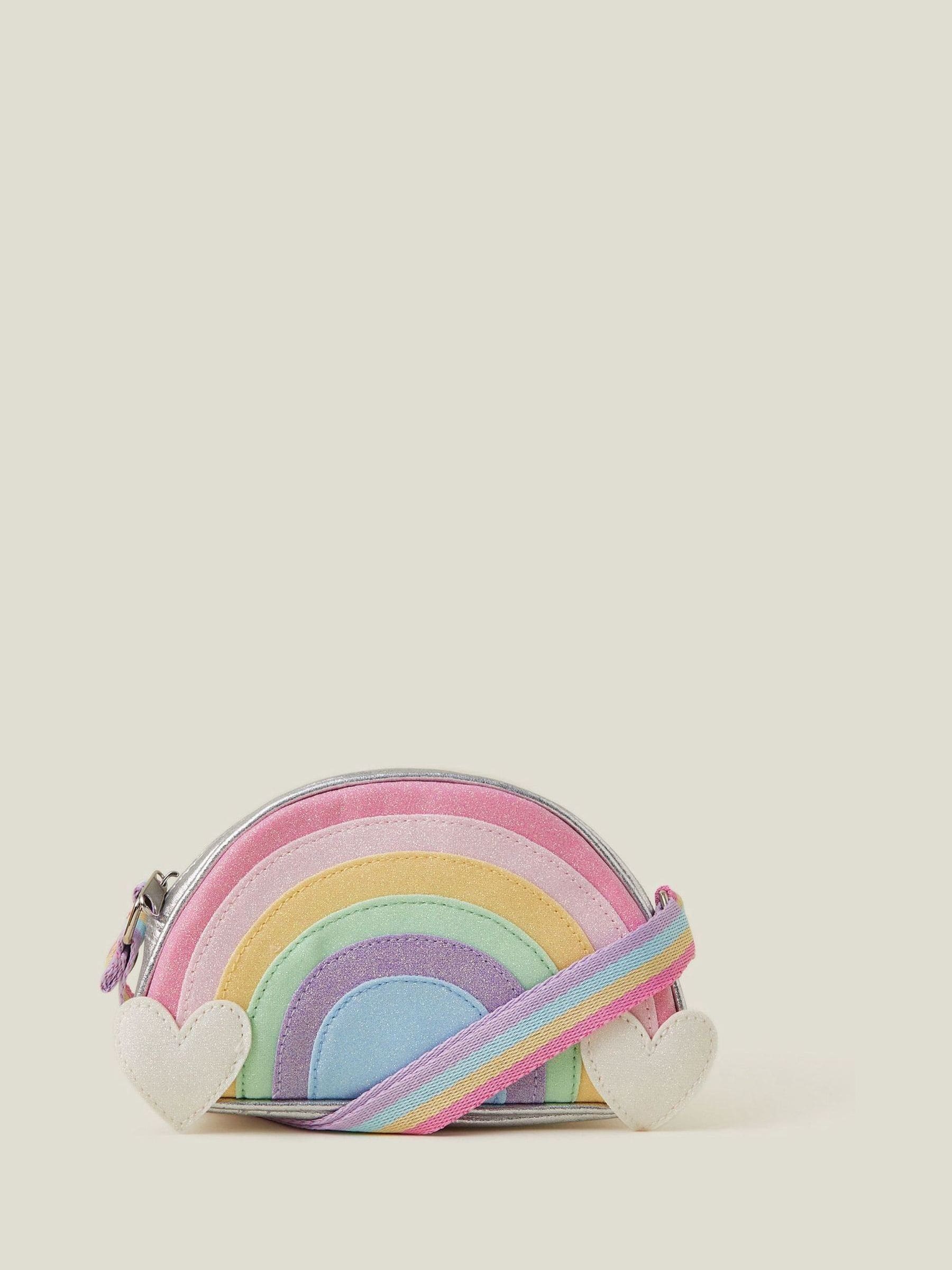 Buy Angels By Accessorize Pink Rainbow Cross-Body Bag from the