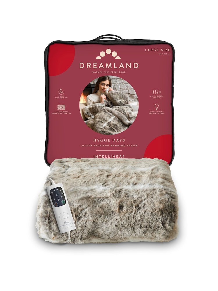Dreamland Natural Hygge Days Luxury Faux Throw Electric Blanket - Image 1 of 3