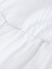 白色 - 方領迷你分層夏季連身裙 - 圖片 3/3