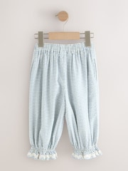 Blue/Ecru Gingham Bloomer Pullon Trousers (3mths-7yrs) - Image 7 of 9