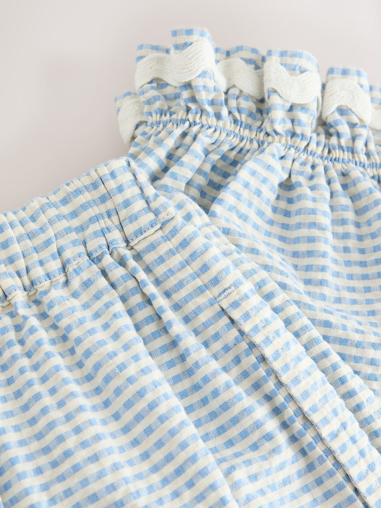 Blue/Ecru Gingham Bloomer Pullon Trousers (3mths-7yrs) - Image 9 of 9