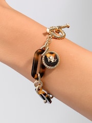 Lauren Ralph Lauren Gold Tone Tort Flex Bracelet - Image 2 of 2