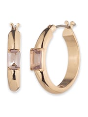 Lauren Ralph Lauren Gold Tone Baguette Hoop Pierced Earrings - Image 1 of 1