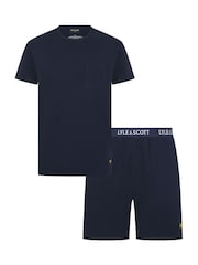 Lyle & Scott Blue Shane Premium Loungewear Set - Image 1 of 5