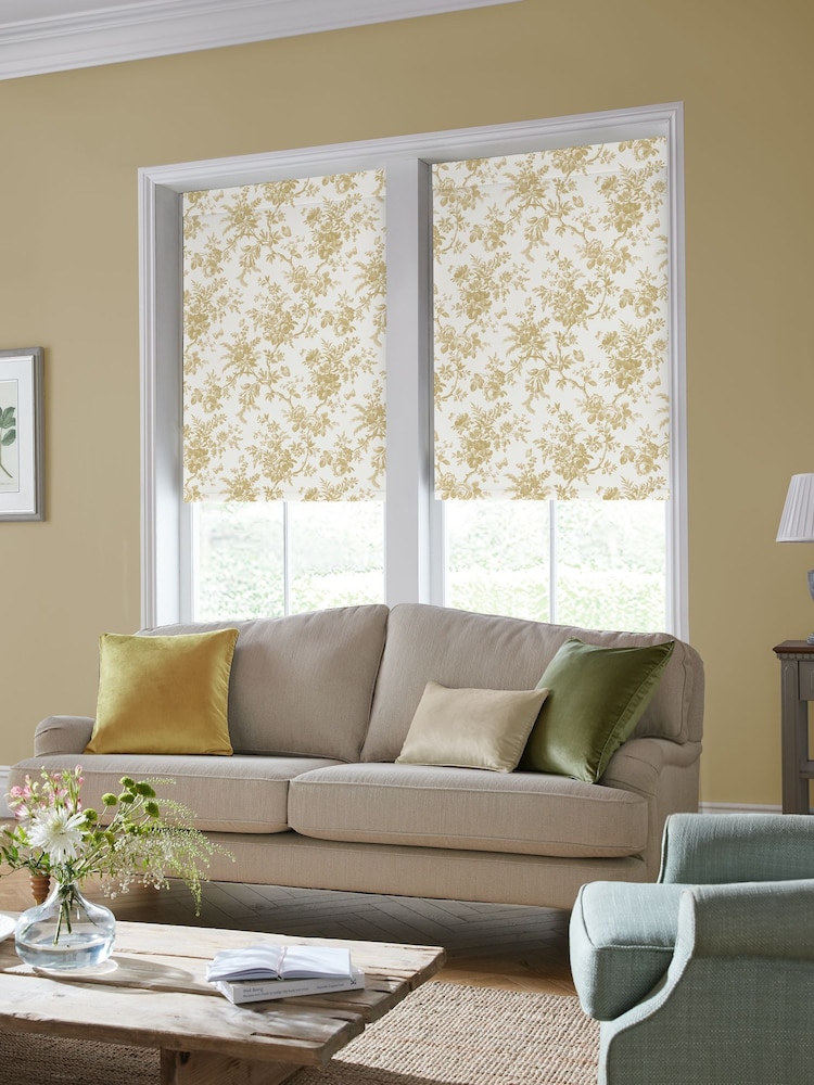 Laura Ashley Yellow Walled Garden Made to Measure Blinds - Image 2 of 6