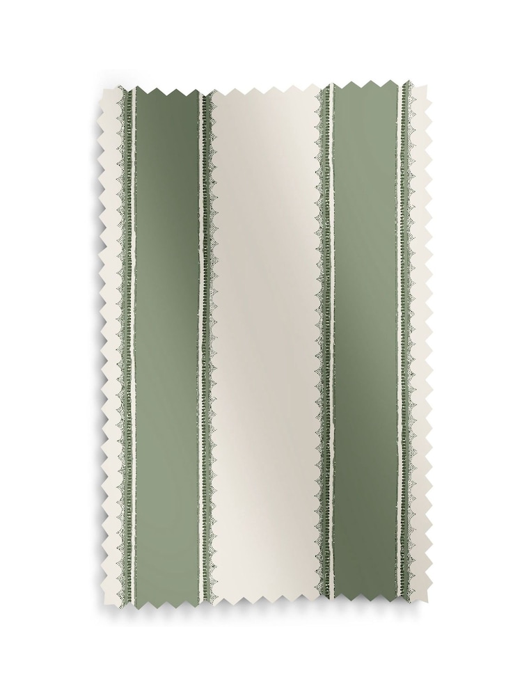 Laura Ashley Green Denwick Stripe Made to Roller Measure - Image 6 of 6
