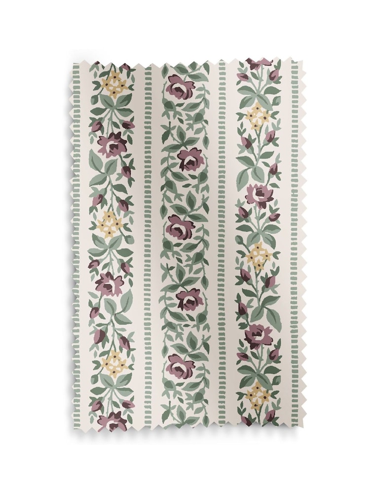 Laura Ashley Dusky Plum Purple Talon Stripe Made to Measure Roman Blinds - Image 6 of 6