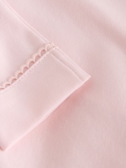 Baker by Ted Baker Pink Lace Collar Pleated Ponte Dress - Image 7 of 7