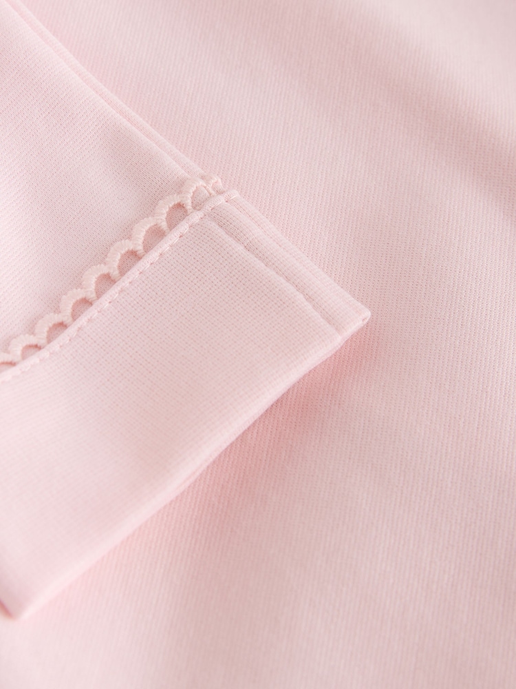 Baker by Ted Baker Pink Lace Collar Pleated Ponte Dress - Image 7 of 7