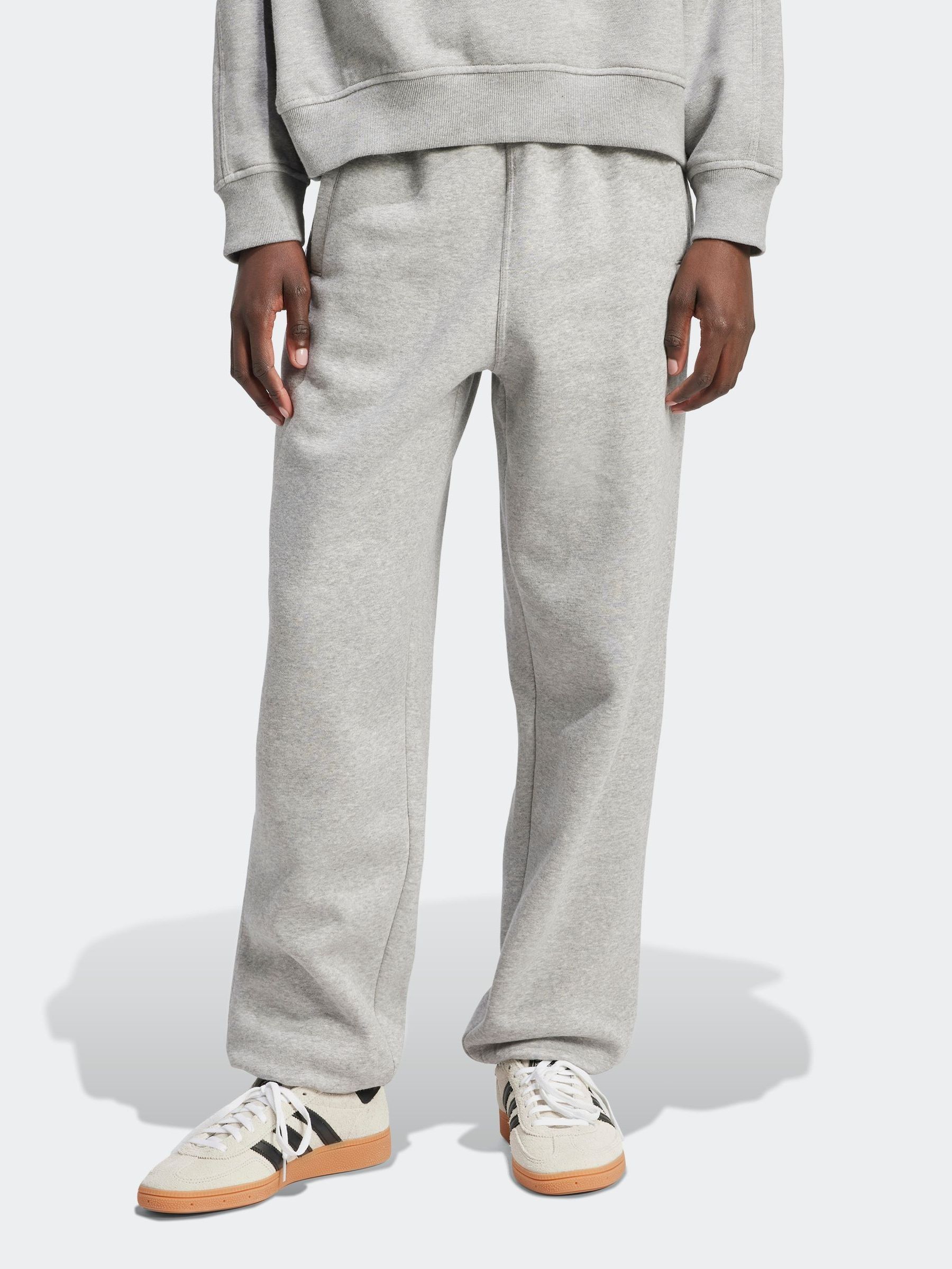 Buy adidas Originals Grey Essentials Fleece Loose Joggers from