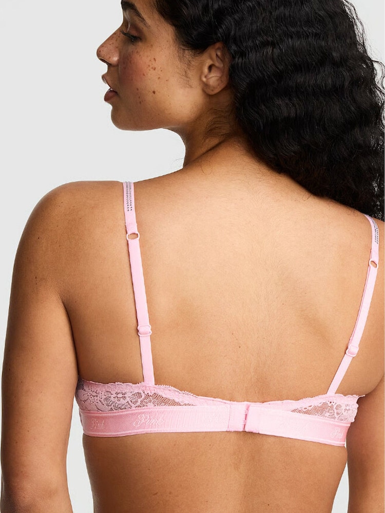 Victoria's Secret PINK Pink Tulip Diamante Push Up Balcony Bra - Image 2 of 2