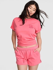 Victoria's Secret Pink Vivid Pink Fleece Shorts - Image 1 of 2