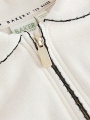 Baker by Ted Baker Cream 2 Piece Collared Sweat Top & Pleated Skirt Set - Image 11 of 13