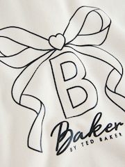 Baker by Ted Baker Cream 2 Piece Collared Sweat Top & Pleated Skirt Set - Image 13 of 13