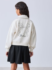 Baker by Ted Baker Cream 2 Piece Collared Sweat Top & Pleated Skirt Set - Image 4 of 13