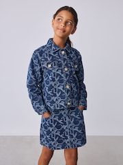 Baker by Ted Baker Denim Monogram Bow Denim Jacket & Skirt Co-ord - Image 10 of 18