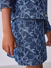 Baker by Ted Baker Denim Monogram Bow Denim Jacket & Skirt Co-ord - Image 14 of 18