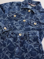 Baker by Ted Baker Denim Monogram Bow Denim Jacket & Skirt Co-ord - Image 17 of 18