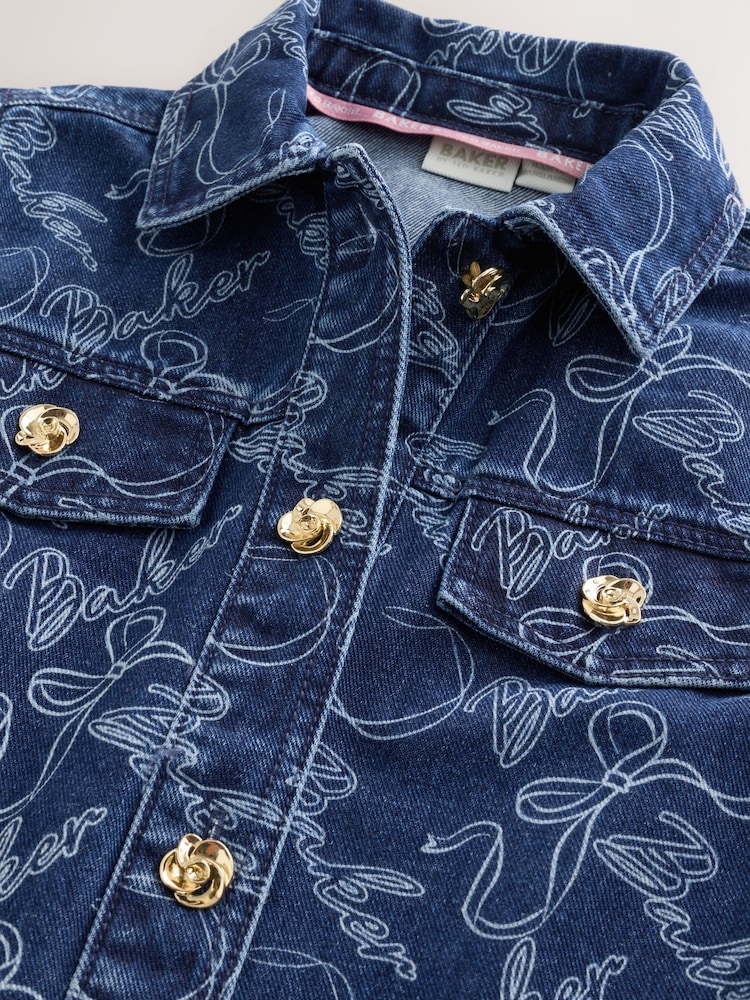 Baker by Ted Baker Monogram 蝴蝶结 牛仔夹克和半身裙套装 - 图片4 / 4