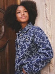 Baker by Ted Baker Denim Monogram Bow Denim Jacket & Skirt Co-ord - Image 7 of 18