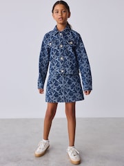 Baker by Ted Baker Denim Monogram Bow Denim Jacket & Skirt Co-ord - Image 8 of 18