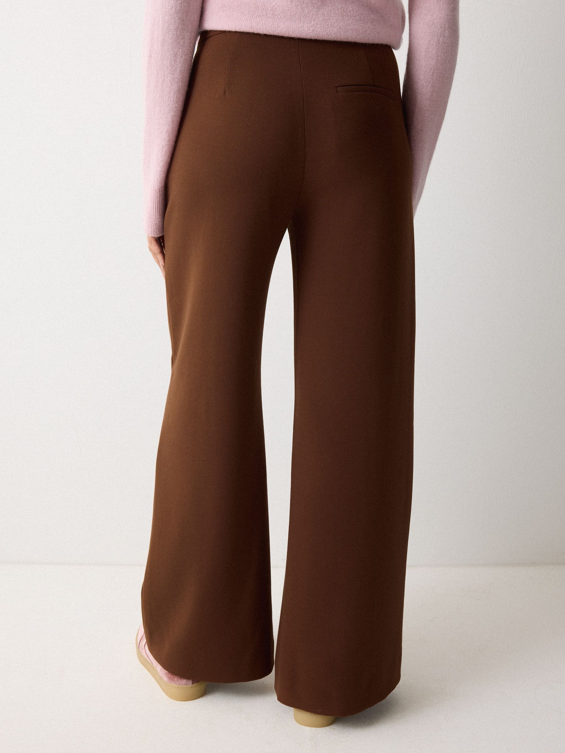 Buy Jigsaw Brown Modern Crepe Wide Leg Trouser from Next USA