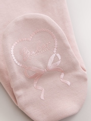 Ніжно-рожевий - Baker by Ted Baker Cotton Printed Sleepsuits 3 Pack - Image 10 of 12