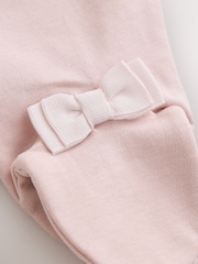 Ніжно-рожевий - Baker by Ted Baker Cotton Printed Sleepsuits 3 Pack - Image 11 of 12