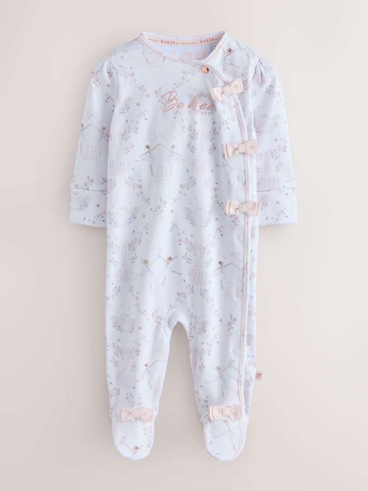 Ніжно-рожевий - Baker by Ted Baker Cotton Printed Sleepsuits 3 Pack - Image 2 of 12 Ніжно-рожевий - Baker by Ted Baker Cotton Printed Sleepsuits 3 Pack - Image 2 of 12