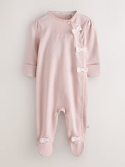 Ніжно-рожевий - Baker by Ted Baker Cotton Printed Sleepsuits 3 Pack - Image 4 of 12