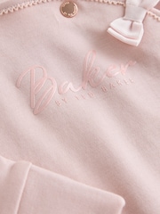 Ніжно-рожевий - Baker by Ted Baker Cotton Printed Sleepsuits 3 Pack - Image 8 of 12