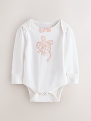 Baker by Ted Baker Pink 3 Piece Bodysuit, Monogram Printed Leggings & Turban Set - Image 2 of 13