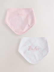 Baker by Ted Baker White/Pink 2 Pack Printed Bibs - Image 1 of 5