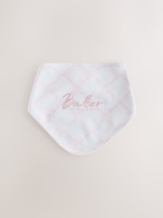 Baker by Ted Baker White/Pink 2 Pack Printed Bibs - Image 3 of 5