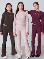 Baker by Ted Baker 3 Pack Asymmetric Ribbed Long Sleeve Tops - Image 2 of 16
