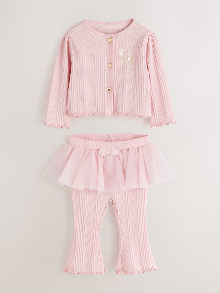Baker by Ted Baker 2 Piece Mesh Tutu Top & Flare Leggings Set - 图片1 / 6