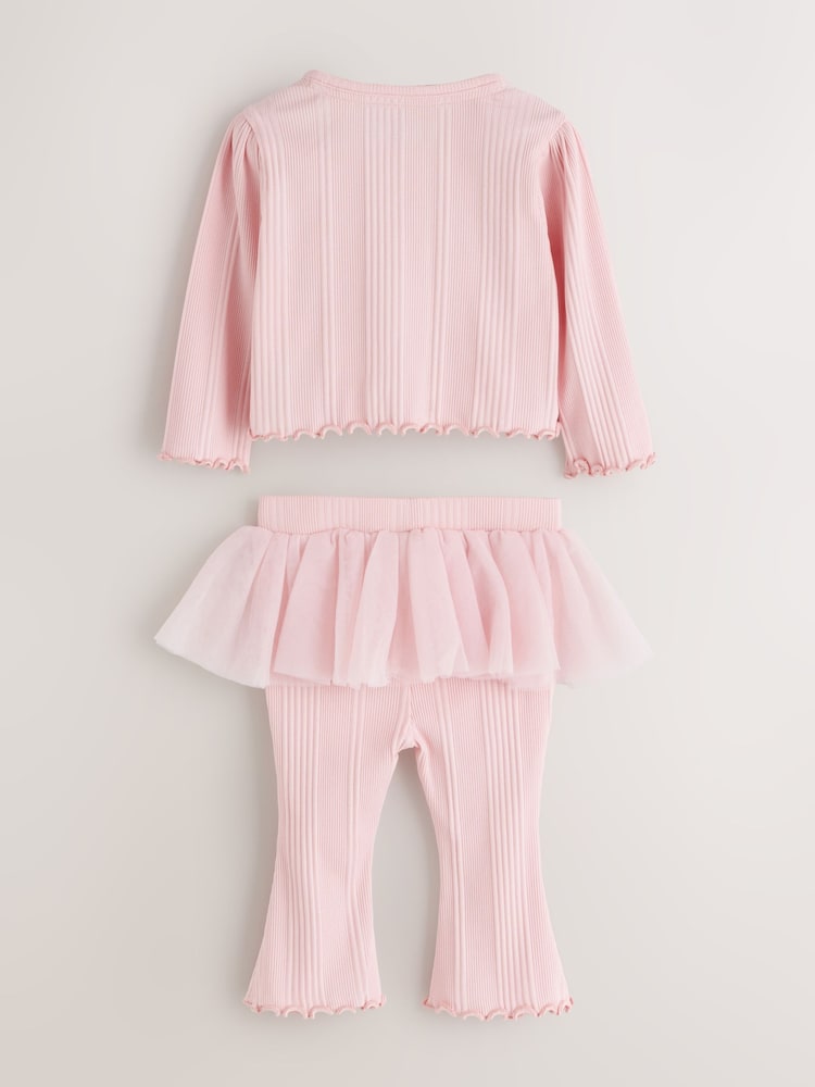 Baker by Ted Baker 2 Piece Mesh Tutu Top & Flare Leggings Set - 图片2 / 6