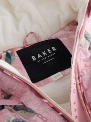 Baker by Ted Baker Print Shower Resistant Floral Printed Padded Snowsuit - Image 3 of 10
