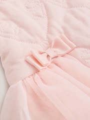 Baker by Ted Baker Pink Jacquard Quilted Mesh Peplum Jacket - Image 5 of 8