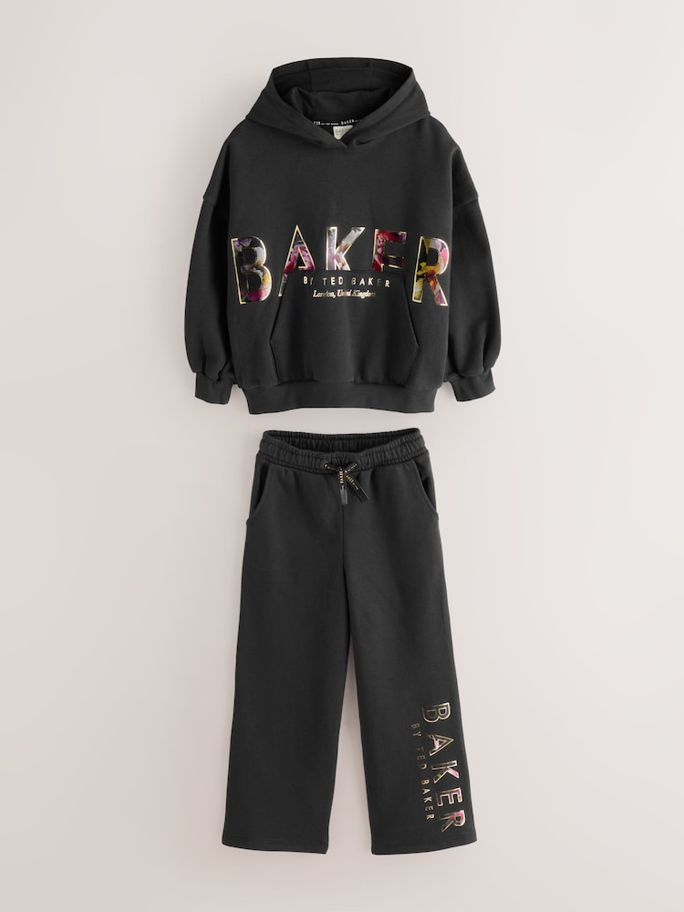 Baker by Ted Baker Oversized Metallic Logo Hoodie & Joggers 2 Piece Set - Image 1 de 5