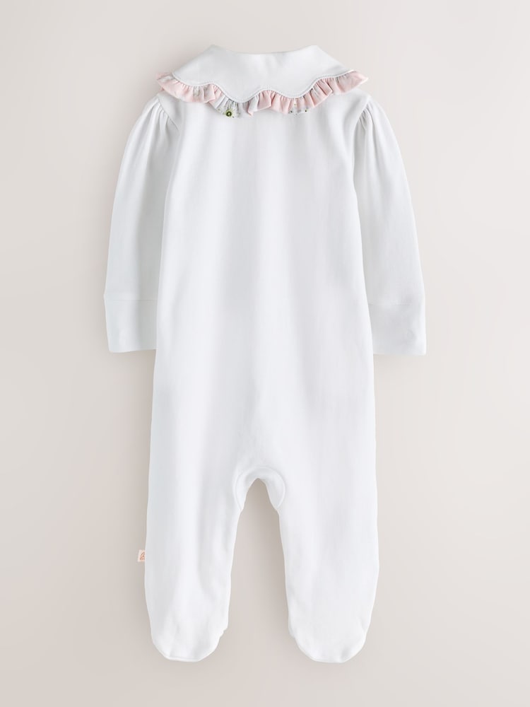 Baker by Ted Baker Pink Cotton Printed Sleepsuits 3 Pack - Image 2 of 9 Baker by Ted Baker Pink Cotton Printed Sleepsuits 3 Pack - Image 2 of 9