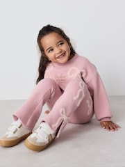 Baker by Ted Baker 2 Pieces-delni komplet pletenega puloverja s pentljo in lahkih hlač za prosti čas - Slika 3 iz 12